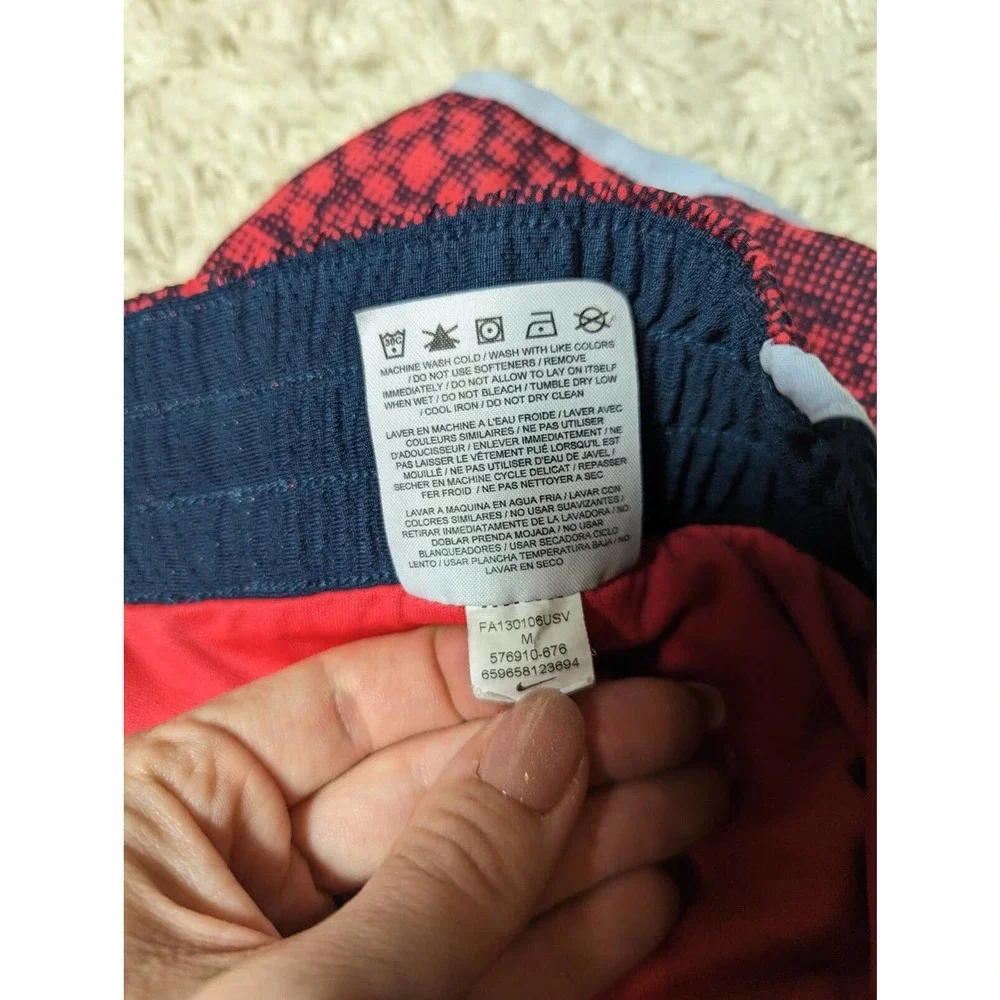 Nike Womens 3" Dash Dri-Fit Running Shorts Red Navy 576910 676 Size M Medium - Picture 8 of 9
